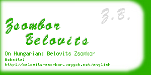 zsombor belovits business card